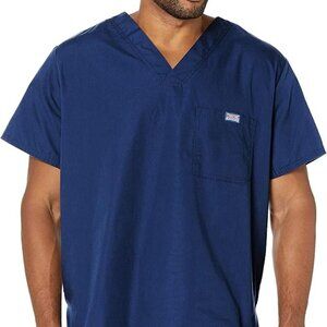 Cherokee Medical Scrubs: Drawstring Cargo Pants with Fly & V-Neck Top